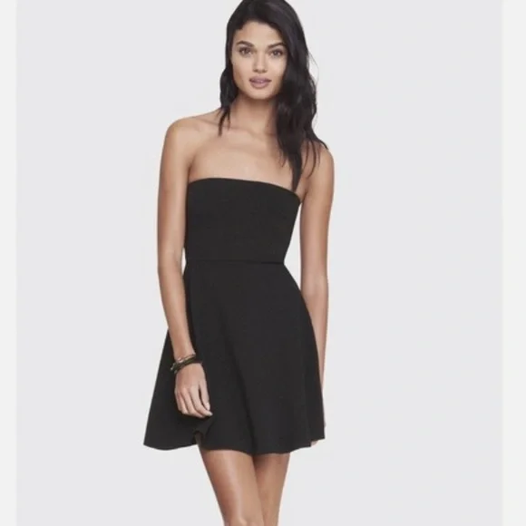 mini skater dress black Mika Button Up Mini Skater Black Dress – Spirit Clothing main image 0